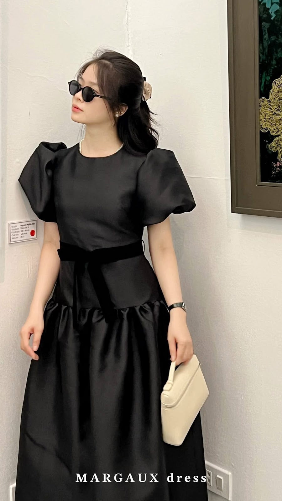 Margaux classic party dress detail