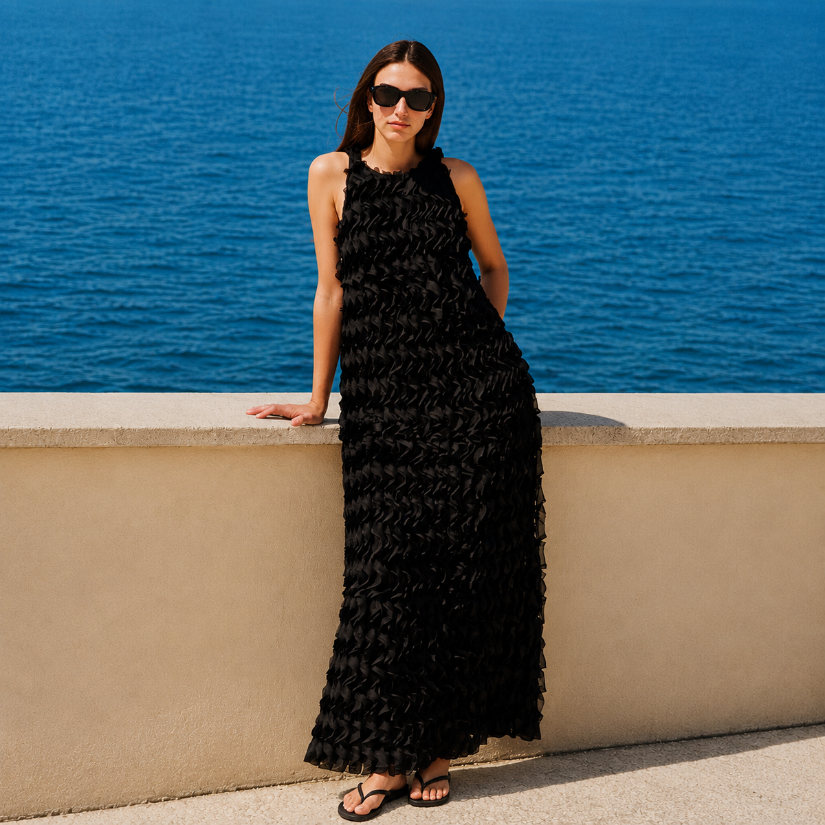 Tarley Wave Lace Maxi Dress