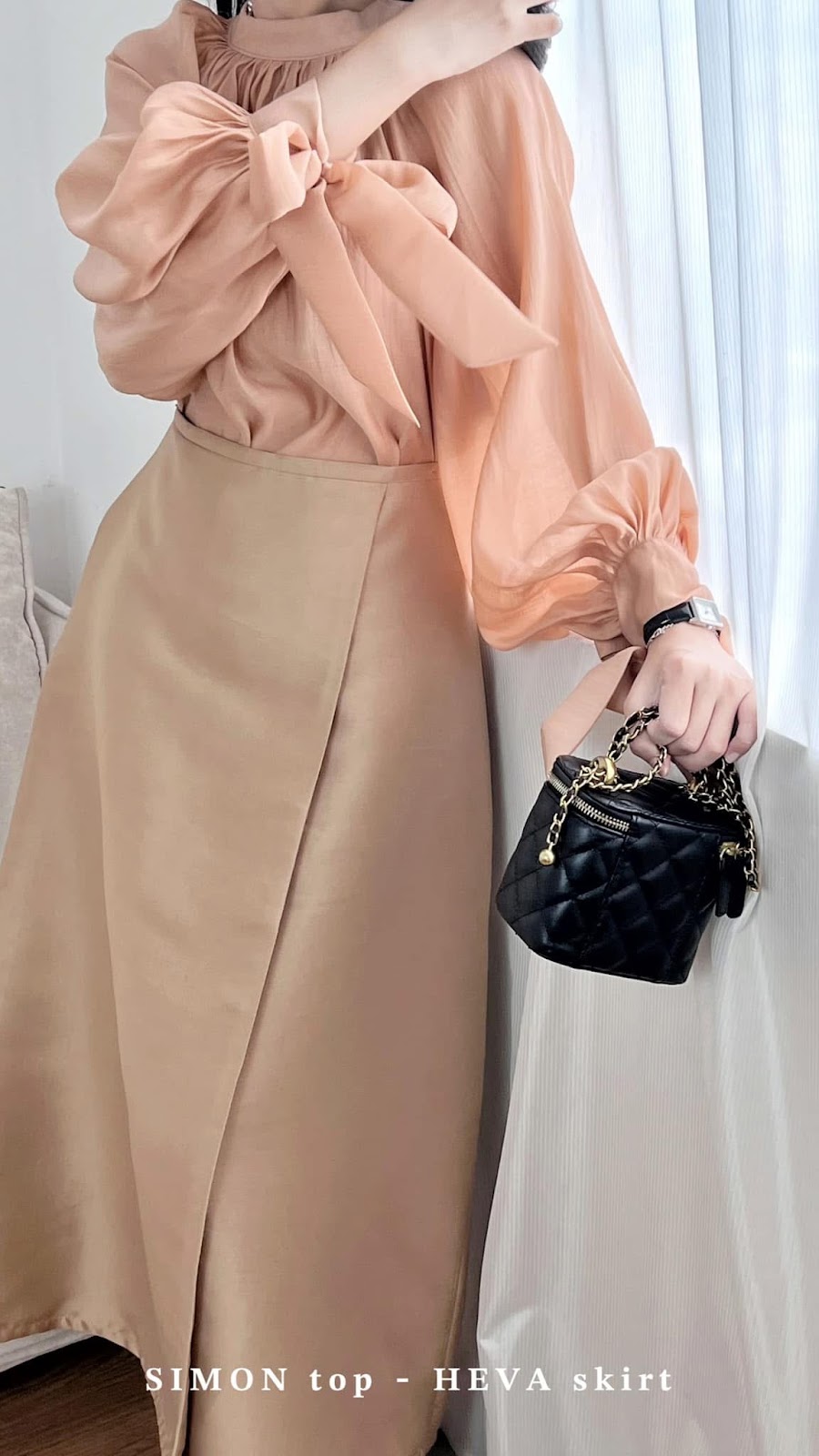 Simon crepe silk top side