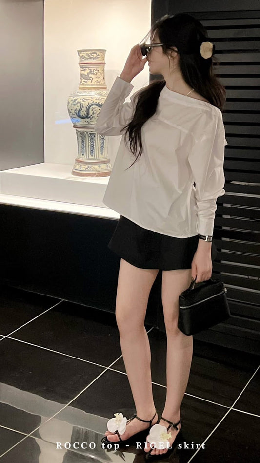 Rocco raw-cotton shirt front