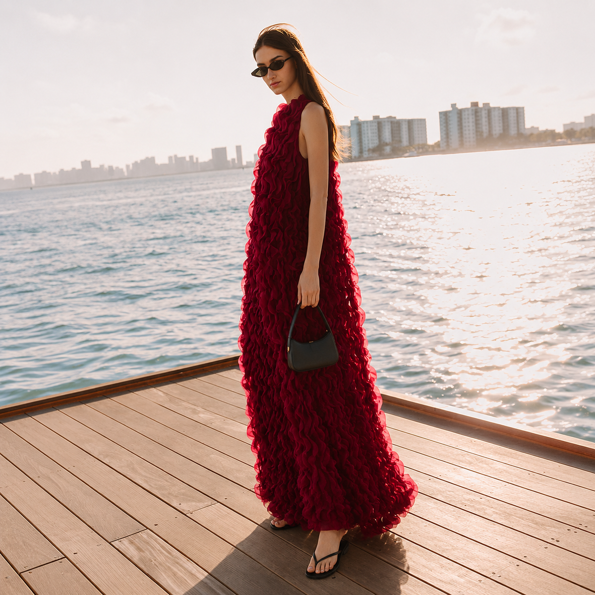 Tarley Wave Lace Maxi Dress