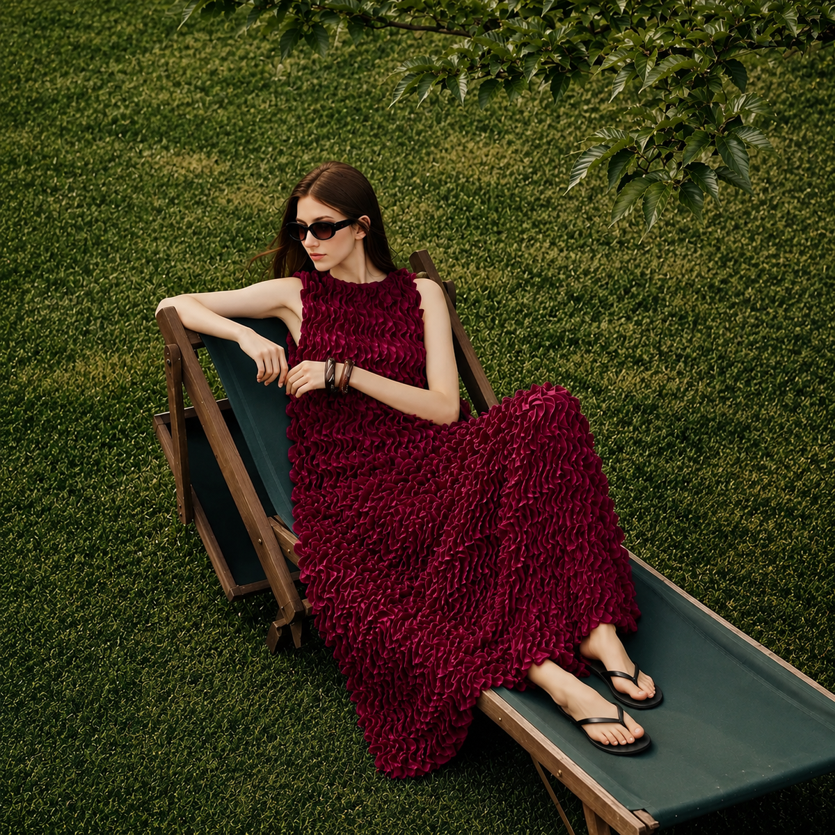 Tarley Wave Lace Maxi Dress