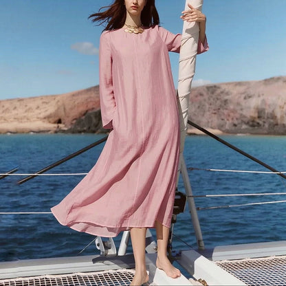 Penna Crepe Long Sleeve Dress