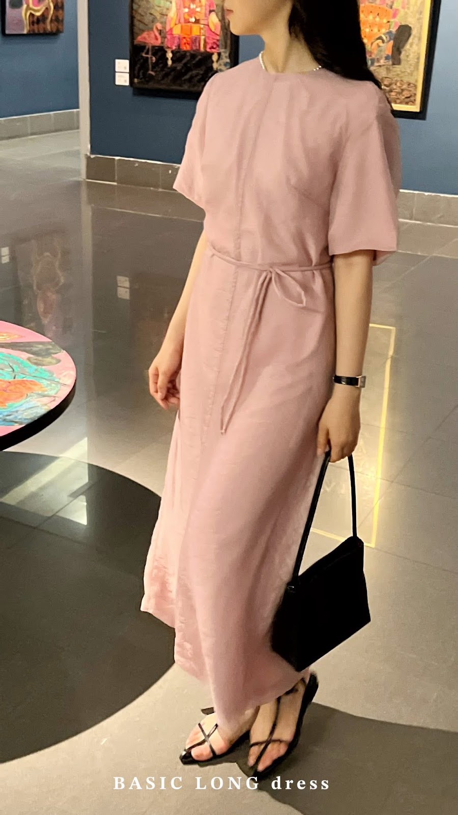 Effortless silk dress, petite fit callout